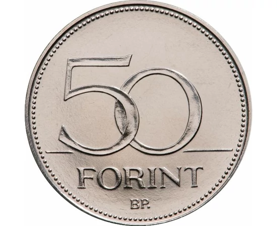 50 forint, Ferenc pápa Budapesten, verdefényes, Magyarország, 2021