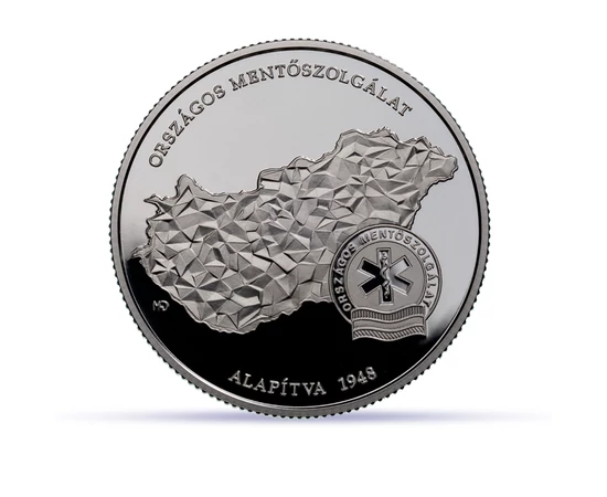 Országos Mentőszolgálat, 15000 Ft, ezüst, Magyarország, 2023
