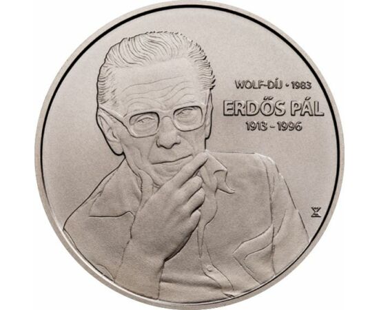 Erdős Pál, 3000 Ft, CuNi, 12,5 g, 30 mm, verdefényes, Magyarország, 2023