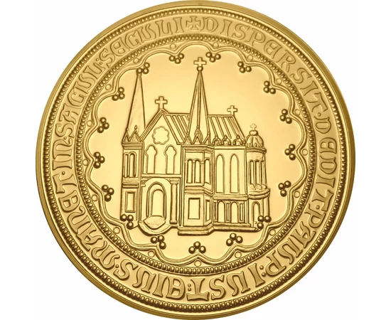 Szent Erzsébet első ábrázolása érmén, 6 dukát, 1619, utánveret