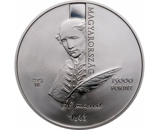 Himnusz 200. évforduló, 15000 Ft, ezüst, Magyarország, 2023