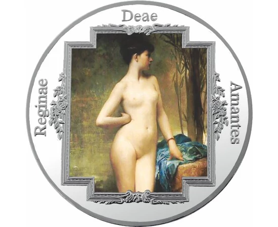 Jules Joseph Lefebvre - Chloé, festett, ezüstözött érem