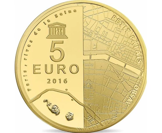 A Szajna legszebb kincsei, 5 euró, arany, Franciaország, 2016
