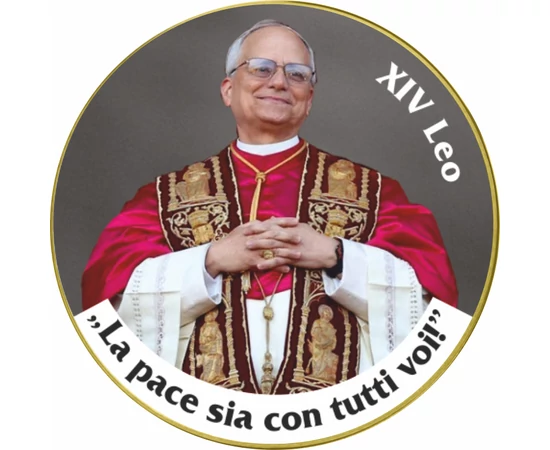 XIV. Leó pápa, színes érem