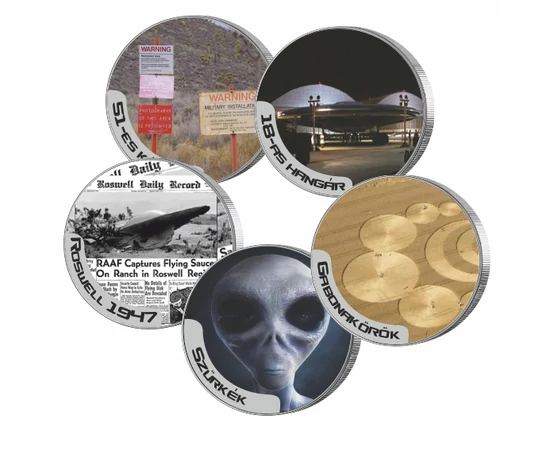Titkok és rejtélyek - 1947 Roswell, 5 érmés szett